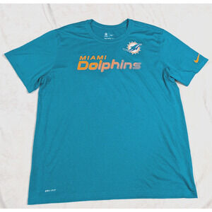 NFL Onfield Apparel The Nike Tee sz XXL Miami Dolphins top ss greenish blue 1134